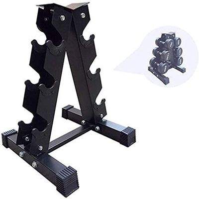 FENOKD Dumbbell Squat Rack- Dumbbell Storage Rack Gym Exercise Arm Household Fixed Dumbbell Weight Rack Gym Dumbbell Storage Display Bracket (Black 3)