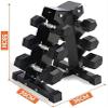 FENOKD Dumbbell Squat Rack- Dumbbell Storage Rack Gym Exercise Arm Household Fixed Dumbbell Weight Rack Gym Dumbbell Storage Display Bracket (Black 3) view 2