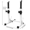 FENOKD Adjustable Squat Rack Exercise Stand, Squat Rack Stand Barbell Free Press Bench, Home Gym Dumbbell Racks Stands Adjustable view 2