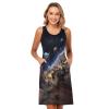 ALAZA Planet Space Solar System Women Summer Dresses Casual Sleeveless Sundress with Pockets Tank Dress S Multicoloured view 3