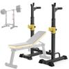 FENOKD Weight Lifting Rack Adjustable Squat Stands Fitness Tower Multi-Function Dumbbell Rack Portable Strength Training Home Gym view 2