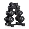 FENOKD Dumbbell Rack,Collapsible 3/6 Tier Tree Shape Dumbbell Rack Storage Load-Bearing 200Kg For Home Gym Workout, Dumbell Rack Only (Black 42X42.5X54Cm) view 1