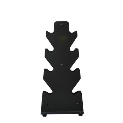 FENOKD Dumbbell Rack Weight Rack, Moving The Hand-Held Portable Tower Shape Pure Steel 4Tier Tree Stand Vertical Dumbbell Weight Rack For Home Gym Workout (Black 30X10X65Cm)