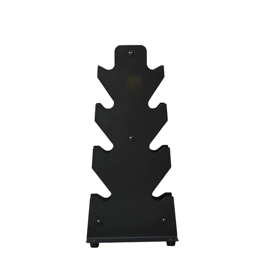 FENOKD Dumbbell Rack Weight Rack, Moving The Hand-Held Portable Tower Shape Pure Steel 4Tier Tree Stand Vertical Dumbbell Weight Rack For Home Gym Workout (Black 30X10X65Cm)