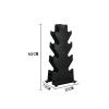 FENOKD Dumbbell Rack Weight Rack, Moving The Hand-Held Portable Tower Shape Pure Steel 4Tier Tree Stand Vertical Dumbbell Weight Rack For Home Gym Workout (Black 30X10X65Cm) view 2