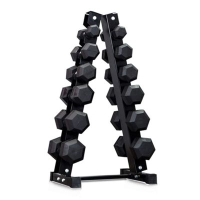 FENOKD Dumbbell Rack Weight Rack, Steel Tripod Collapsible Load-Bearing 200Kg Not Loose 3/6 Layer Suitable For Home Gym (Black 42Xx65.5X102Cm)