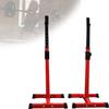 FENOKD Barbell Rack Height Adjustable, Multi-Function Weightlifting Strength Training Squat Rack, Heavy Duty Iron, Gym Equipment (Red) view 1