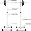 FENOKD Barbell Rack Height Adjustable, Multi-Function Weightlifting Strength Training Squat Rack, Heavy Duty Iron, Gym Equipment (Red) view 3