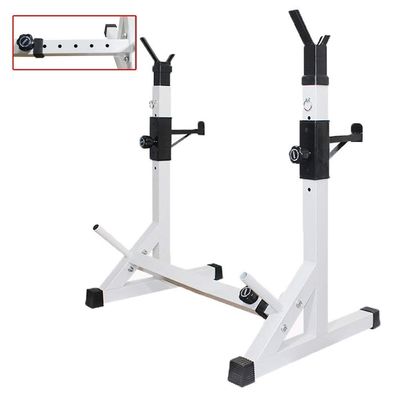 FENOKD Free-Weight Racks Squat Rack Stand - Portable Barbell Rack, Adjustable Bench Press Rack- Multi-Home Gym, Strength Training Dumbbell Racks (Grey 109 * 57 * 138Cm)