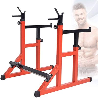 FENOKD Adjustable Heavy Duty Squat Rack, Multi-Function Squat Weight Lifting Bench Rack, Bracket Height And Width Adjustable, Home Gym Fitness Equipment