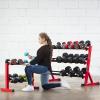 FENOKD Dumbbell Rack, Home Workout Gym Dumbbell Weight Rack Storage Stand, Heavy Duty Steel Dumbbell Holder Free Weight Stand - 2 Tier / 3 Tier (3 Tier) view 4