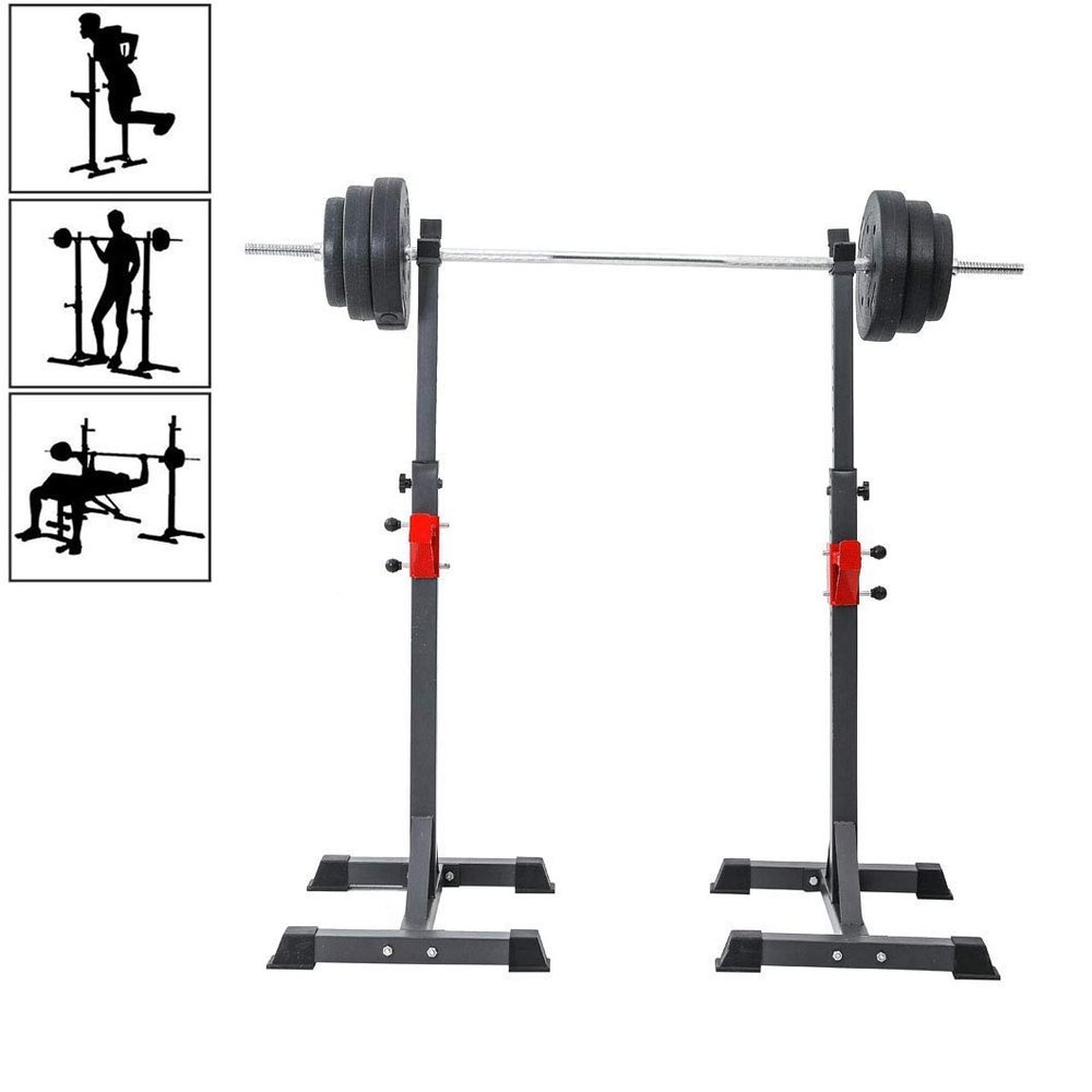 FENOKD Adjustable Squat Rack, Home Gym Bench Press Stand, Multifunction Dumbbell Holder With Weightlifting Power Training Workout Equipment, For Indooor Fitness