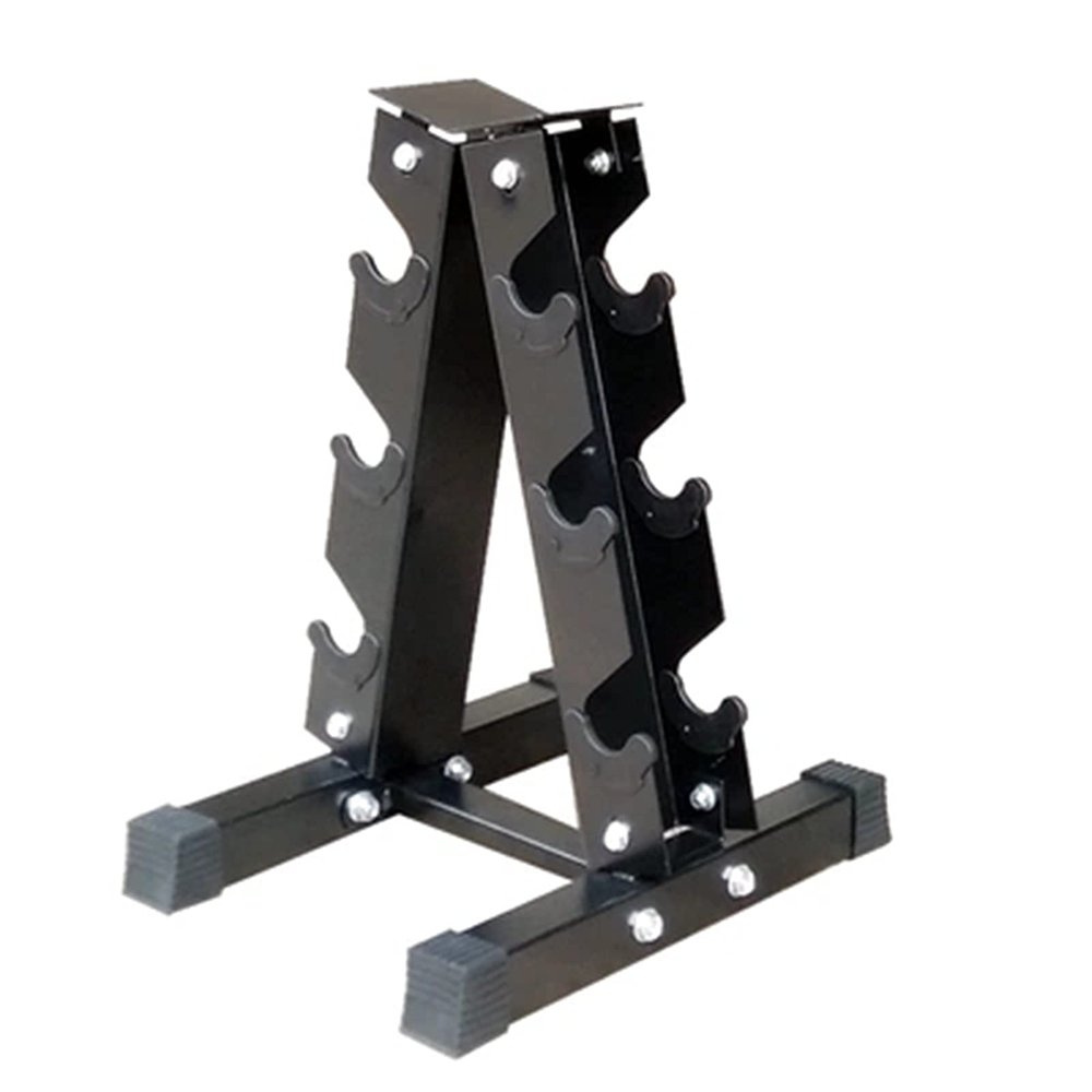 FENOKD Dumbbell Rack Weight Rack,3 Tier Solid Steel Type A Dumbbell Rack Storage Weight Tower, Home Gym Dumbbell Rack Stand, Dumbell Rack Only (Black 42.5X42X54Cm)