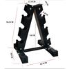 FENOKD Dumbbell Rack Weight Rack,3 Tier Solid Steel Type A Dumbbell Rack Storage Weight Tower, Home Gym Dumbbell Rack Stand, Dumbell Rack Only (Black 42.5X42X54Cm) view 2