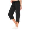 2024 Women Cargo Capris Summer Casual Drawstring Capris Pants with Pockets Wide Leg Cropped Pants Outdoor Hiking Pants view 1