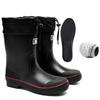 E KAINI Mens Rain Boots Water boots Waterproof PVC Rubber Boots Outdoor Mud Boots,Comfort Lightweight Mid-Calf Gardening Fishing Shoes for Yard Farm Work view 1