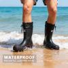 E KAINI Mens Rain Boots Water boots Waterproof PVC Rubber Boots Outdoor Mud Boots,Comfort Lightweight Mid-Calf Gardening Fishing Shoes for Yard Farm Work view 2