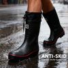 E KAINI Mens Rain Boots Water boots Waterproof PVC Rubber Boots Outdoor Mud Boots,Comfort Lightweight Mid-Calf Gardening Fishing Shoes for Yard Farm Work view 3