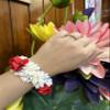 AnNafi Mogra White Gajra Rubber Band | Handmade Jasmine Bridal Hair & Hand Jewelry for Women (4, Red) view 3