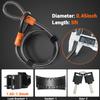 Sportneer Bike U Lock - Heavy Duty Anti Theft Bike Lock with 5ft Security Steel Cable - 17mm Shackle Bicycle U-Locks with Keys & Sturdy Mounting Bracket for Road, Mountain, Electric Bike - Orange view 4