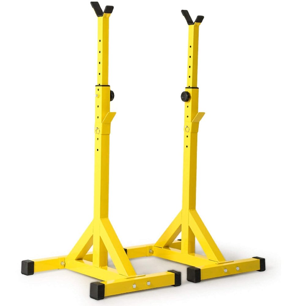 FENOKD Adjustable Rack Barbell,Multi-Function Squat Rack,Bodybuilding Bench Press Stand Weight Lifting Rack,for Indoor Home Gym Strength Training,Max Load 200 Kg (A)