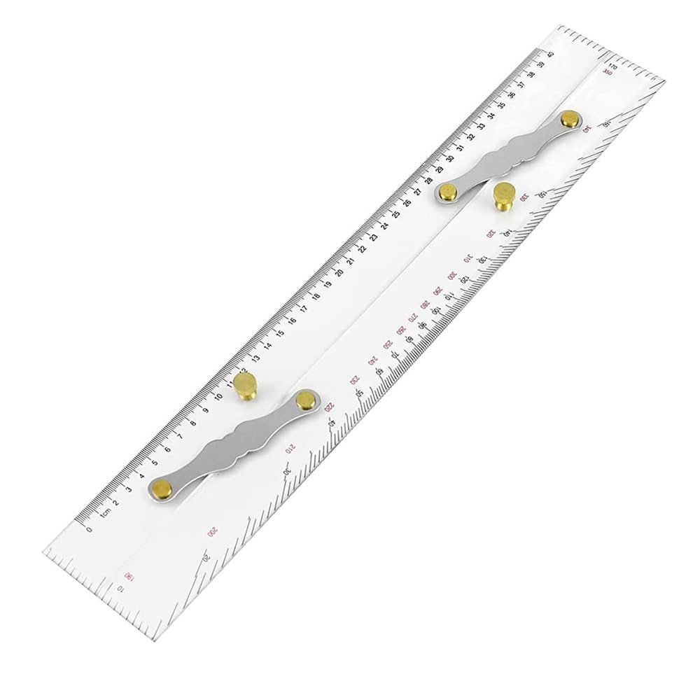 Lizusidtsy Marine Parallel Ruler Clear Scales, Mapping Points to Pull Parallel Ruler 450MM, Nautical Charts Parallel Ruler for Boat