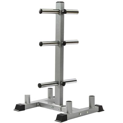 FENOKD Plate Weight Plate Tree Stand/Steel Barbell Dumbbell Plate With 4 Pole Holder Slots For Strength Training Plate Storage Racks