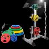 FENOKD Plate Weight Plate Tree Stand/Steel Barbell Dumbbell Plate With 4 Pole Holder Slots For Strength Training Plate Storage Racks view 2
