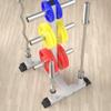 FENOKD Shelf Dumbbell Rack Dumbbell Rubber Tray Storage Rack Indoor Storage Storage Rack Barbell Plate, Austrian Bar Storage Storage Rack Barbell Austrian Bar Rack (Grey) view 4