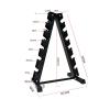 FENOKD Dumbbell Rack Weight Rack,3/6 Tier Tree Dumbbell Rack Weight Racks Dumbbell Rack Storage Dumbell Rack Only (Black 65.5X42X102Cm) view 2