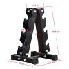 FENOKD Dumbbell Rack Weight Rack, 3 Tier Tree Stand Tower Type Steel Vertical Multi-Layer Manual Weightlifting Dumbbell Rack Storage (Black 42.5X42X58.5Cm) view 3