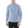 xoxingysm Mens 1/4 Zipper Pullover Sweatshirts Long Sleeve Stand Collar Solid Casual Tops Spring Fall Outdoor Fishing Shirts Light Blue view 1