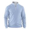 xoxingysm Mens 1/4 Zipper Pullover Sweatshirts Long Sleeve Stand Collar Solid Casual Tops Spring Fall Outdoor Fishing Shirts Light Blue view 2