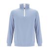 xoxingysm Mens 1/4 Zipper Pullover Sweatshirts Long Sleeve Stand Collar Solid Casual Tops Spring Fall Outdoor Fishing Shirts Light Blue view 3