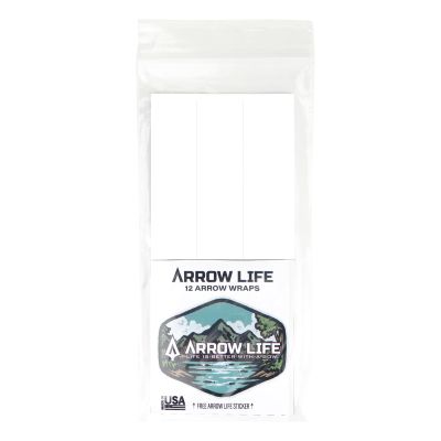 6" Arrow Life Arrow Wraps 12 Pack White 1.375" Width