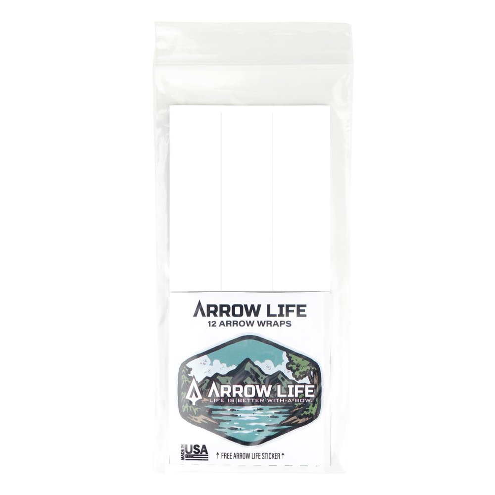 6" Arrow Life Arrow Wraps 12 Pack White 1.375" Width