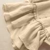 2024 Summer Women Cotton Linen Button Shirts Half Sleeve V Neck Lightweight Solid Tee Tops Loose Flowy Comfy Blouses view 2