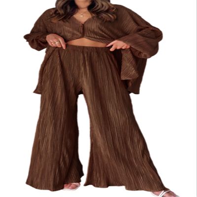 Udeniy Womens Winter Pajama Sets Fall Casual 2 Piece Loungewear Long Sleeve Oversize Button Front Pullover Wide Leg Pants Com