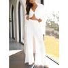 Udeniy Womens Winter Pajama Sets Fall Casual 2 Piece Loungewear Long Sleeve Oversize Button Front Pullover Wide Leg Pants Com view 4