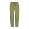 Men Linen Pants Loose Side Zipper Pants Casual Drawstring Tapered Pants Elastic Waist Lightweight Summer Lounge Pants Green view 3
