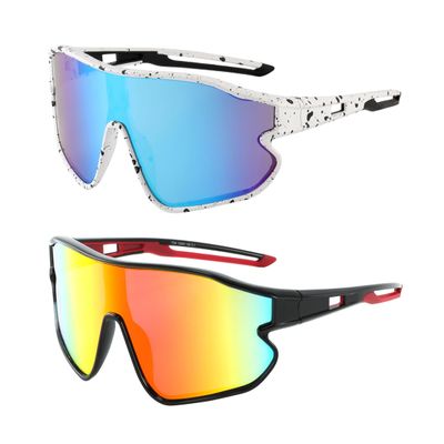 Yogo Vision Kids Sports Sunglasses Youth Lightweight Baseball UV400 Protection Sport Frame Shades for Boys Girls 2 pk
