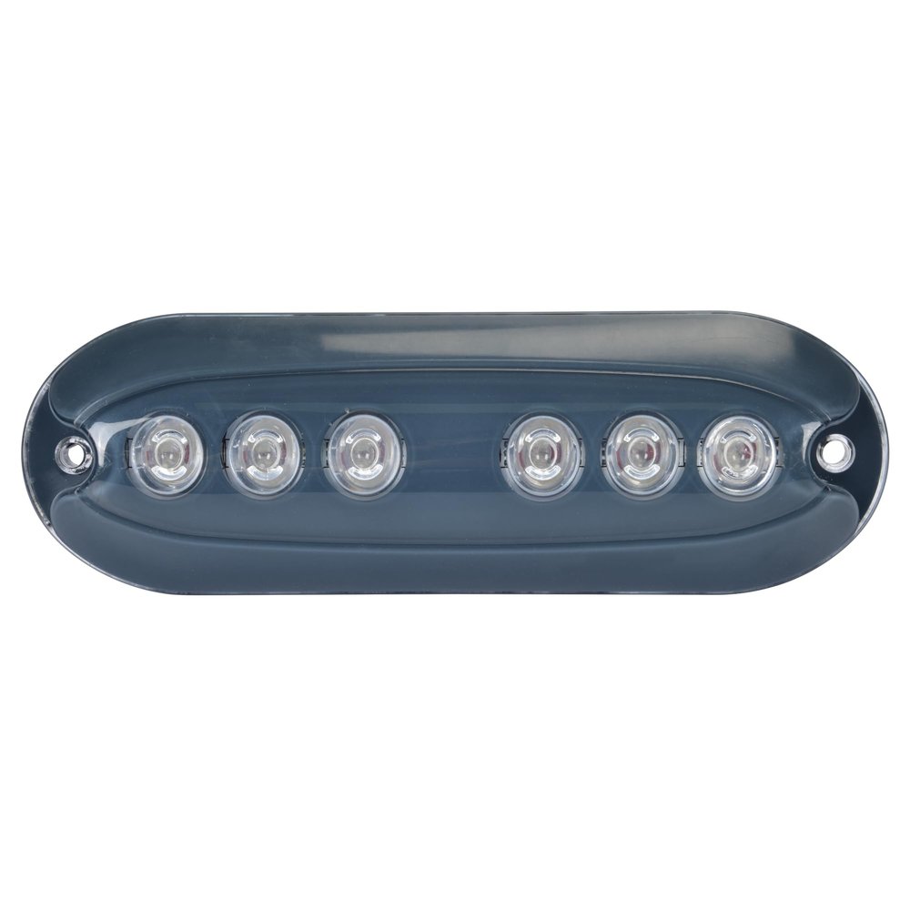 AquaIDEA Japan Made in Japan JB12W Transom Surface Mount Underwater LED Marine Light, 9-32V DC Epoxy Resin,IP68,10W, 900lm,2.8-4ft Transom Range, Underwater Marine led Light (Grey case, Cool White)