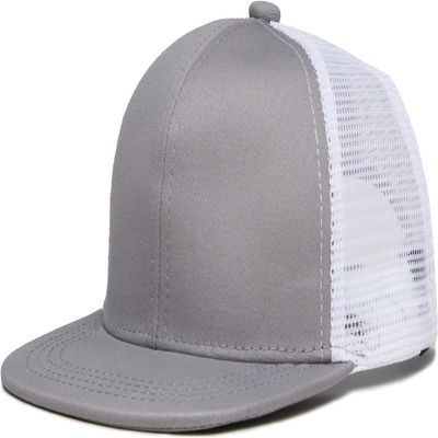 Funky Junque Infant 4th of July Trucker Hat  Baby Boy Adjustable Foam Mesh Cap 0-12 Months Grey W/White Mesh