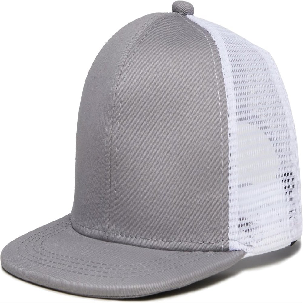 Funky Junque Infant 4th of July Trucker Hat Baby Boy Adjustable Foam Mesh Cap 0-12 Months Grey W/White Mesh