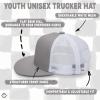 Funky Junque Infant 4th of July Trucker Hat  Baby Boy Adjustable Foam Mesh Cap 0-12 Months Grey W/White Mesh view 4
