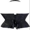 ADELCE Women 14 Steel Bone Steampunk Faux Leather Retro Steel Boned Corset Waist Cincher Bustier Shapewear Black 4XL view 2