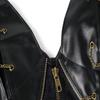 ADELCE Women 14 Steel Bone Steampunk Faux Leather Retro Steel Boned Corset Waist Cincher Bustier Shapewear Black 4XL view 4