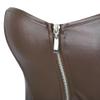 ADELCE Women's Punk Rock Faux Leather Dress Corsets Steampunk Bustier Lingeire Corset Skirt Overbust Costume Set Brown 3XL view 4