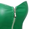 ADELCE Women's Punk Rock Faux Leather Dress Corsets Steampunk Bustier Lingeire Corset Skirt Overbust Costume Set Green 4XL view 4