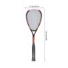 Carbon Lightweight Training Squash Racket, 350g, Oversized Head with Transparent String, Rubber Grip Handle for School, Gym, Park view 3